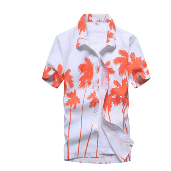 Short Sleeve Hawaiian Beach Shirt for Summer Vacations
