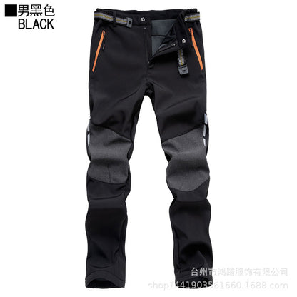 Men's Thermal Waterproof Softshell Pants for Outdoor Sports