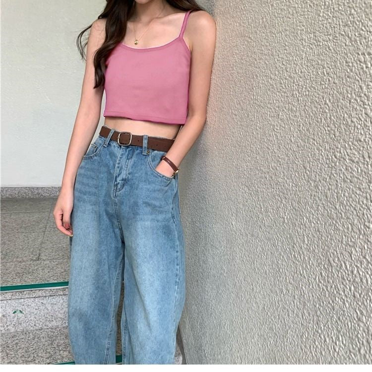 Black Crop Tank Top for Women - Sexy Summer Style