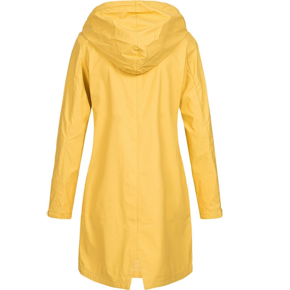 Women's Waterproof Windproof Hiking Rain Jacket Plus Size