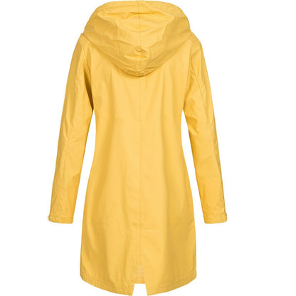 Women's Waterproof Windproof Hiking Rain Jacket Plus Size