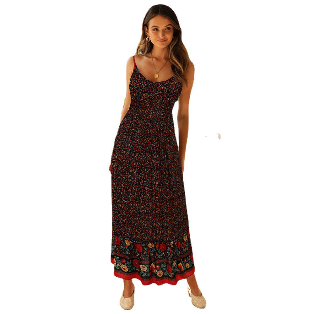 Summer Bohemian Floral Maxi Dress for Women