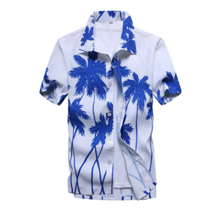 Short Sleeve Hawaiian Beach Shirt for Summer Vacations