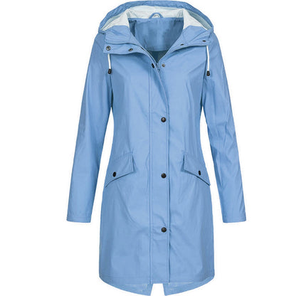 Women's Waterproof Windproof Hiking Rain Jacket Plus Size