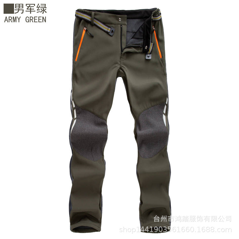 Men's Thermal Waterproof Softshell Pants for Outdoor Sports