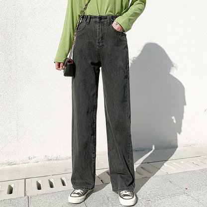 High Waist Wide Leg Jeans for Women - Loose Fit Pants