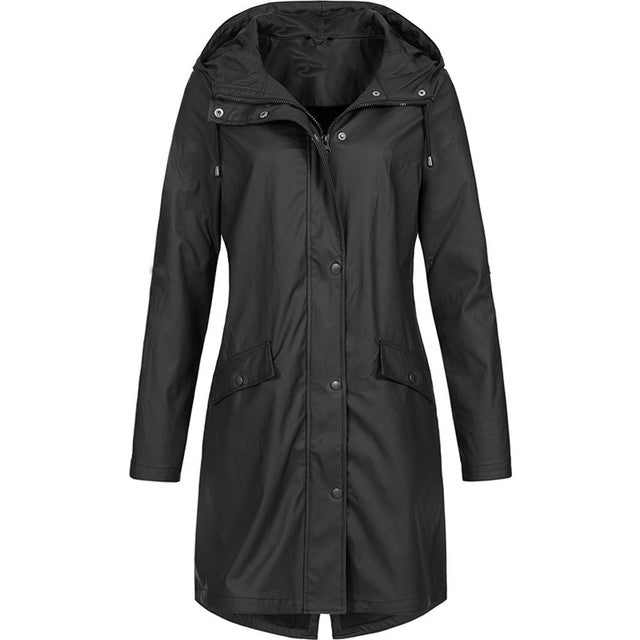 Women's Waterproof Windproof Hiking Rain Jacket Plus Size