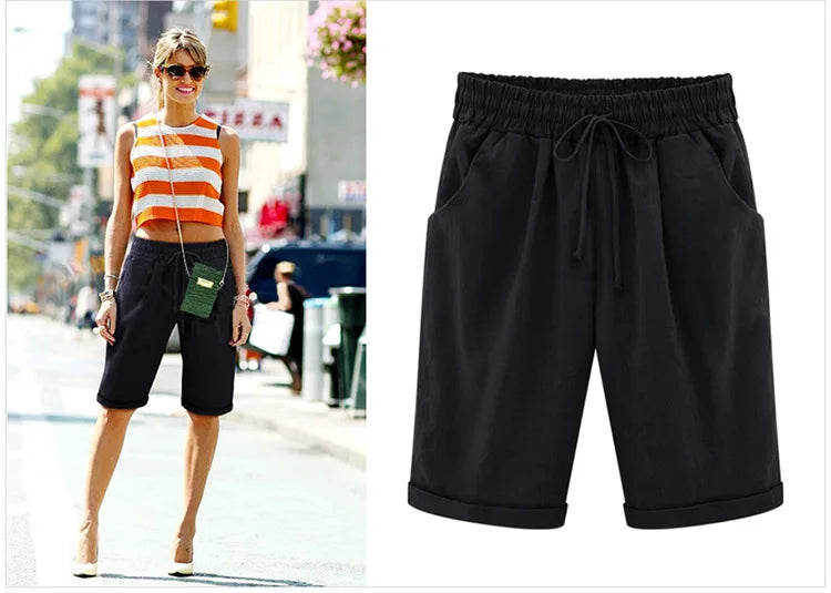 Summer Female Five Pants Thin Outer Wear Pants Women Slacks Casual Pants Harem Pants Beach Wear