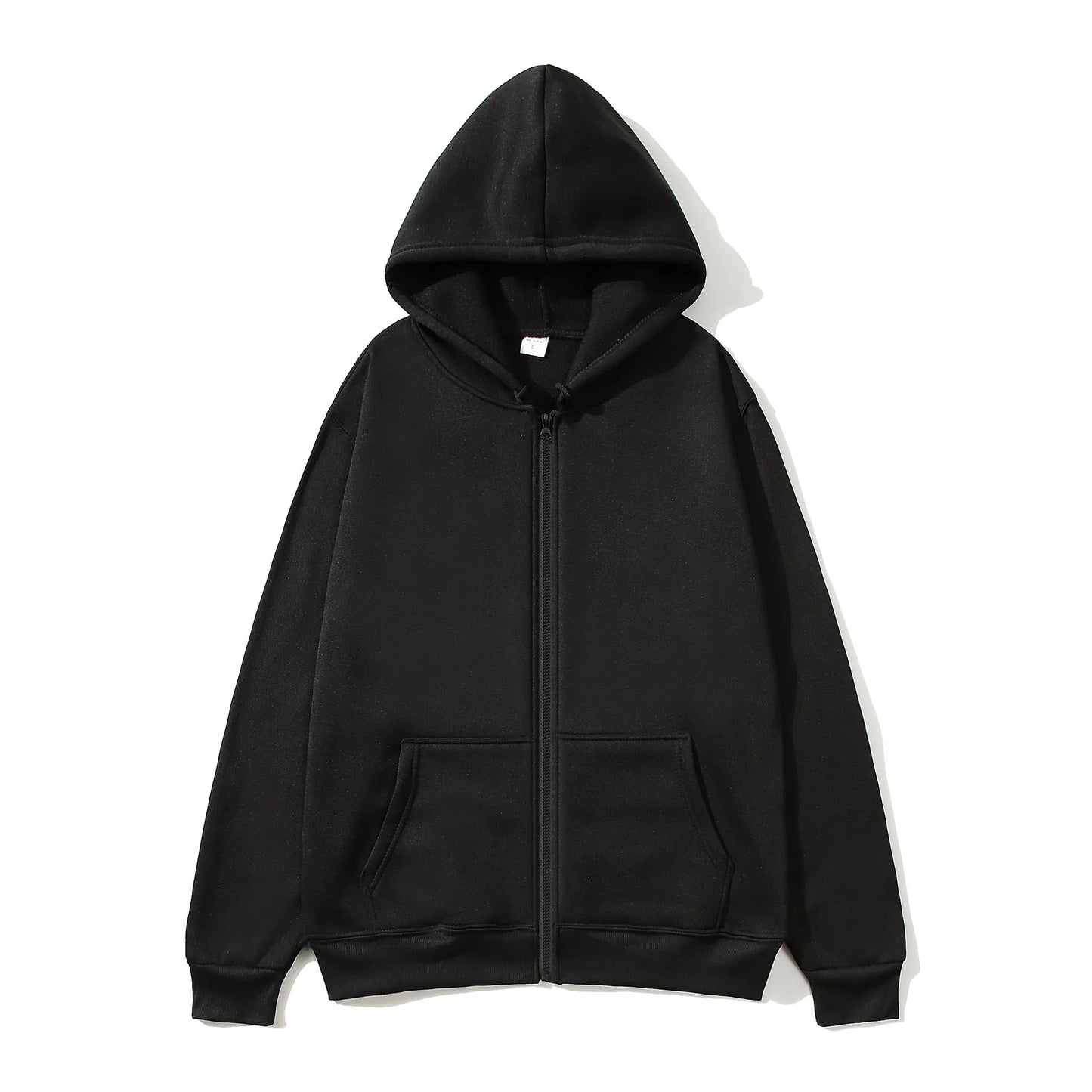 Oversize Women Hoodies Casual Solid Zip Up Hooded Sweatshirt Harajuku Korean Loose Couple Hoodie Jacket Coat Streetwear
