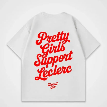 2025 New Women Men T-shirts New Classic F1 Shirt Racer Top Pretty Girls Support Leclerc Tees Casual Men's Women Oversize T-Shirt