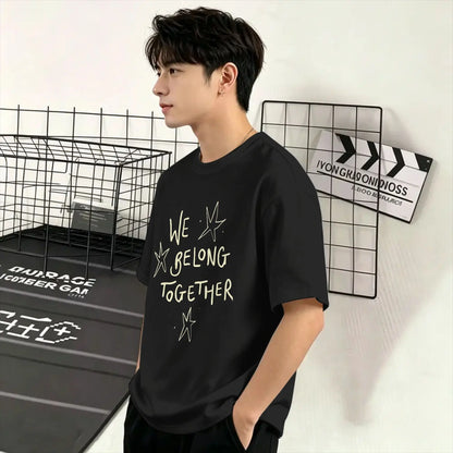 Oversized T-Shirt Summer Harrys Styles We Belong Together Hipster T-Shirts  100% Cotton Tee Shirt for Men Aesthetic Big Size
