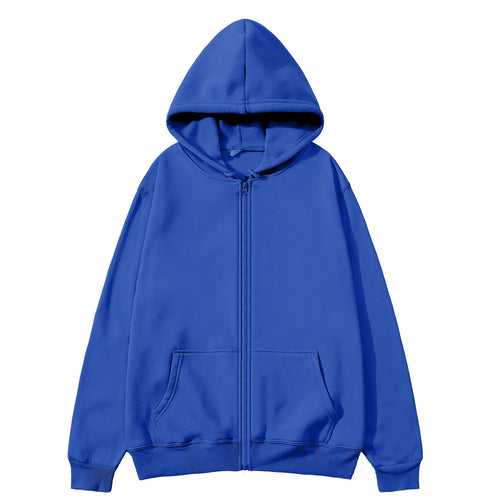 Oversize Women Hoodies Casual Solid Zip Up Hooded Sweatshirt Harajuku Korean Loose Couple Hoodie Jacket Coat Streetwear