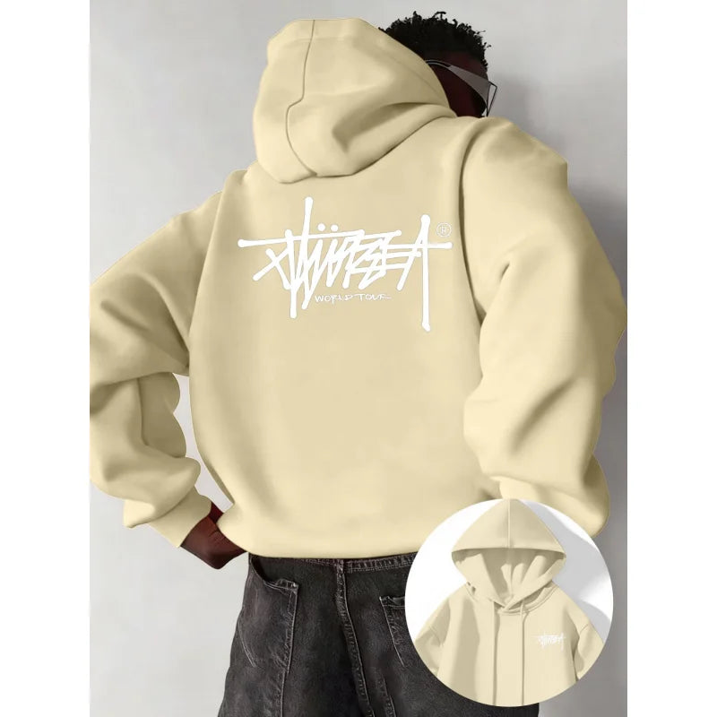 Street Urban Style Pullover Hoodie | Printed Design | Durable Fabric | Casual Top | S-3XL