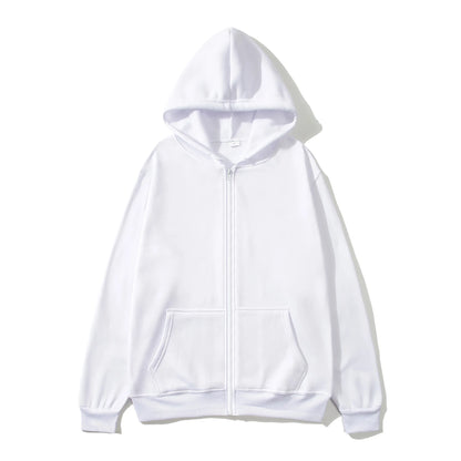 Oversize Women Hoodies Casual Solid Zip Up Hooded Sweatshirt Harajuku Korean Loose Couple Hoodie Jacket Coat Streetwear