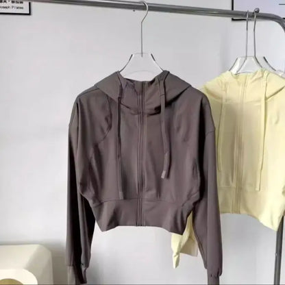 Hooded casual jacket women's outdoor loose sports jacket