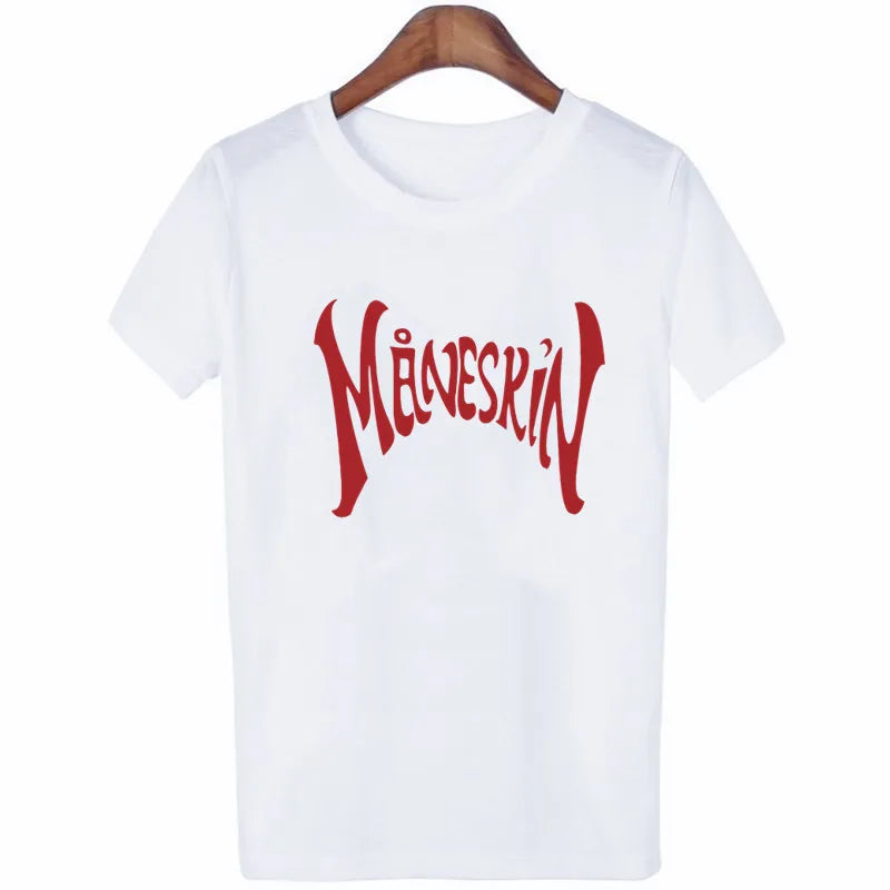Oversized T Shirt Graphic Maneskin Street Fashion Women Aesthetic Summer Harajuku Streetwear Hip Hop Casual Musical Shirts