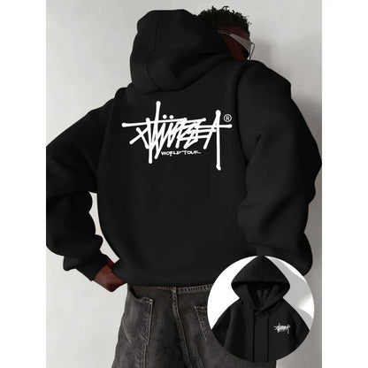 Street Urban Style Pullover Hoodie | Printed Design | Durable Fabric | Casual Top | S-3XL