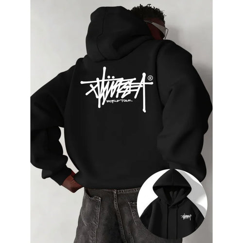 Street Urban Style Pullover Hoodie | Printed Design | Durable Fabric | Casual Top | S-3XL