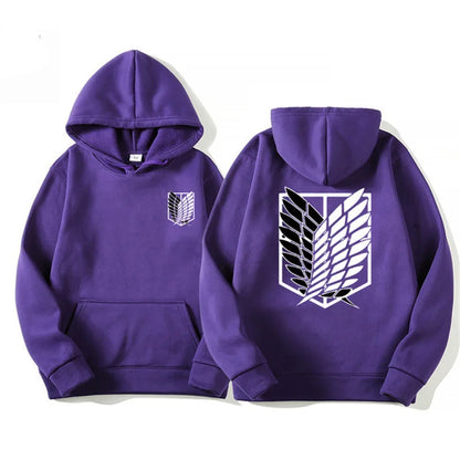 Men's Hoodie Anime Hoodies Men and Women Streetwear Pullover Harajuku Shingeki No Kyojin Hoodies Sweatshirt