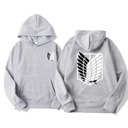 Men's Hoodie Anime Hoodies Men and Women Streetwear Pullover Harajuku Shingeki No Kyojin Hoodies Sweatshirt