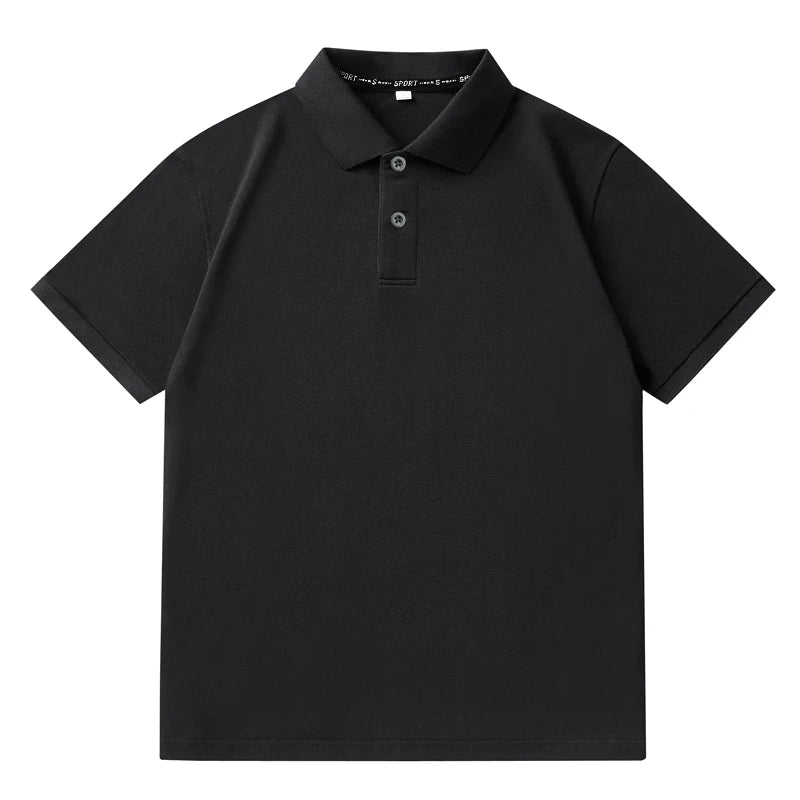 Men Plus Size Polo Shirt Oversized 6XL 7XL Summer Short Sleeve T Shirts Black Loose Male Shirt