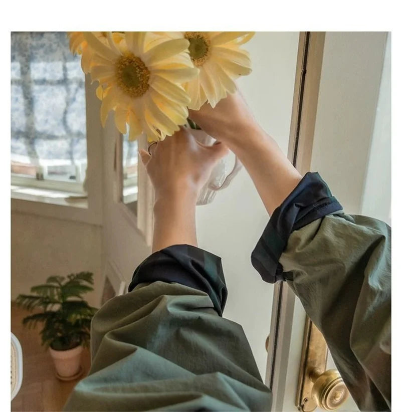 Women's Jacket New Fashion Double-sided Wear Joker Plaid Jacket Women's Spring and Autumn new Loose Jacket Short Trench Coat