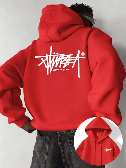 Street Urban Style Pullover Hoodie | Printed Design | Durable Fabric | Casual Top | S-3XL