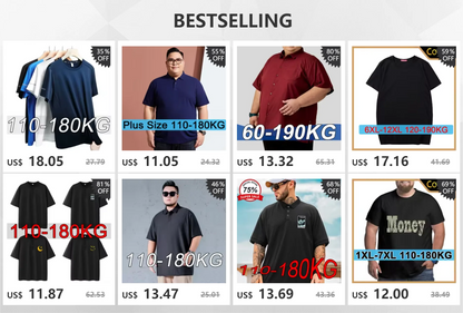 Men Plus Size Polo Shirt Oversized 6XL 7XL Summer Short Sleeve T Shirts Black Loose Male Shirt