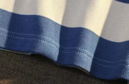 T Polo Shirts For Men Black Tops Oversize Male Clothes Big Size Embroidery Stripe Luxury Casual Full Sleeve High Brand Aesthetic