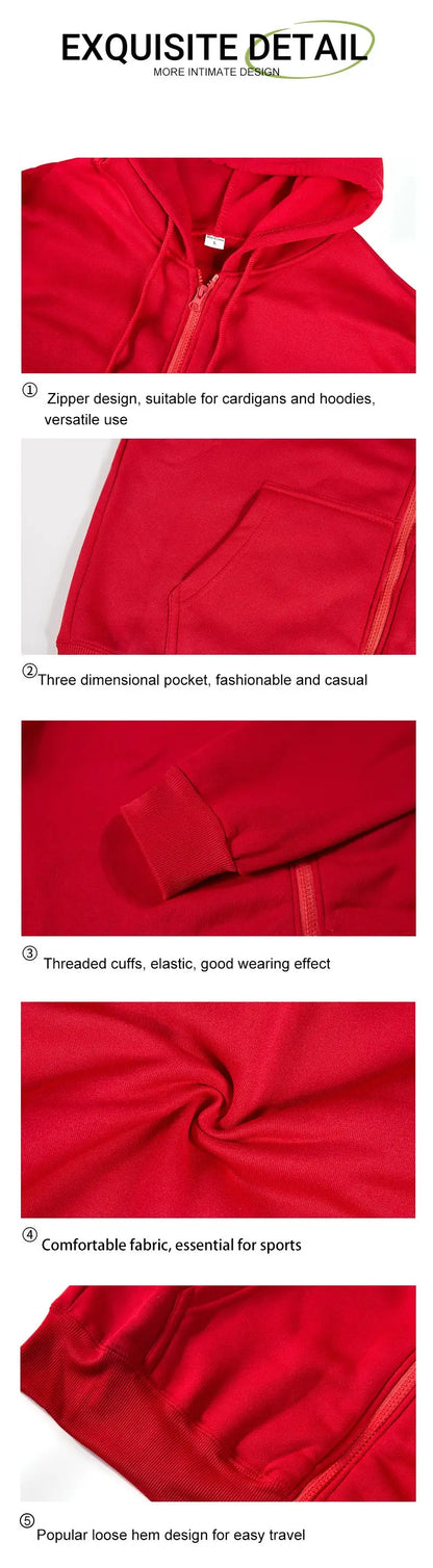 Oversize Women Hoodies Casual Solid Zip Up Hooded Sweatshirt Harajuku Korean Loose Couple Hoodie Jacket Coat Streetwear