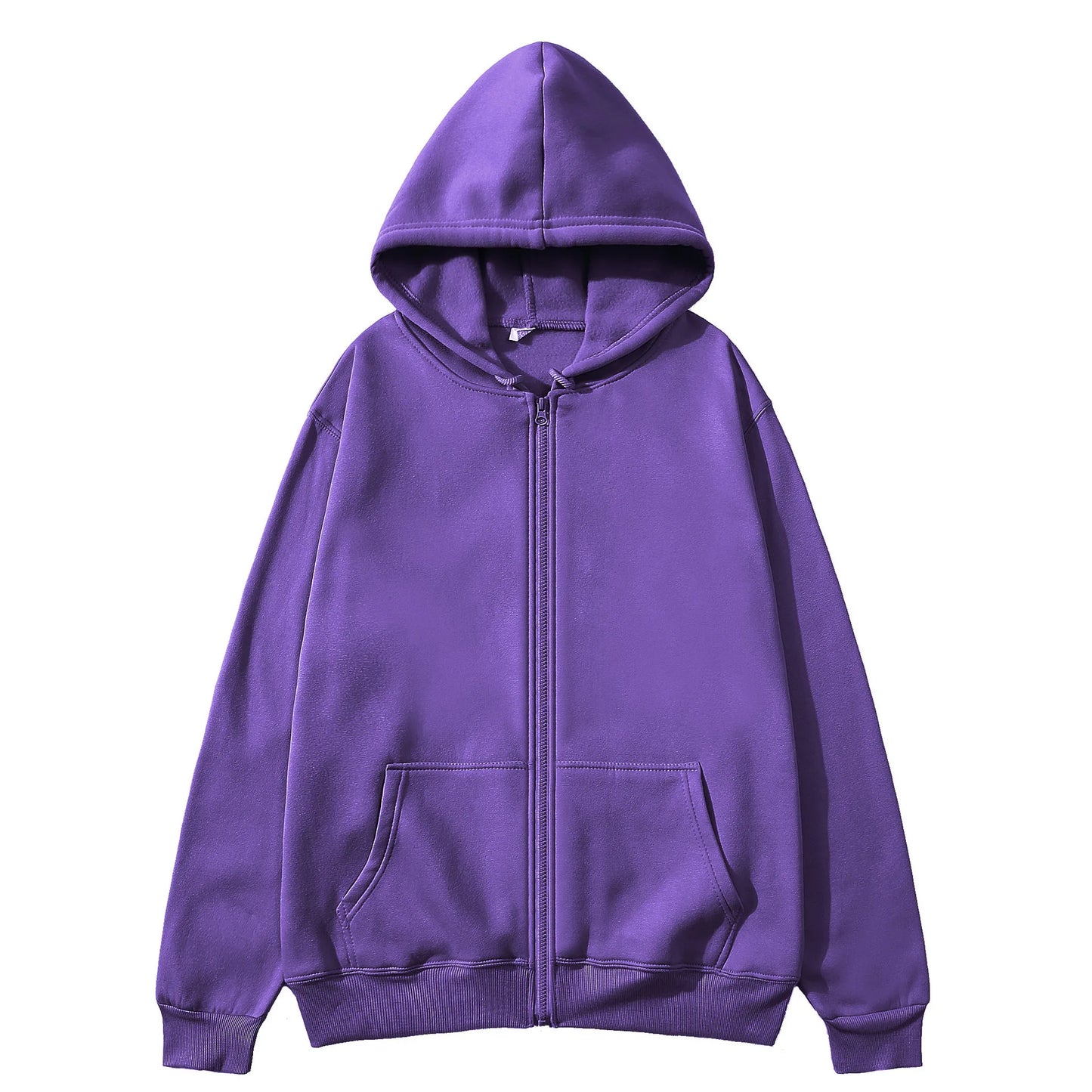 Oversize Women Hoodies Casual Solid Zip Up Hooded Sweatshirt Harajuku Korean Loose Couple Hoodie Jacket Coat Streetwear