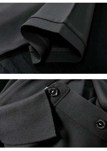 Men Plus Size Polo Shirt Oversized 6XL 7XL Summer Short Sleeve T Shirts Black Loose Male Shirt
