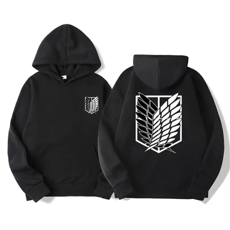 Men's Hoodie Anime Hoodies Men and Women Streetwear Pullover Harajuku Shingeki No Kyojin Hoodies Sweatshirt