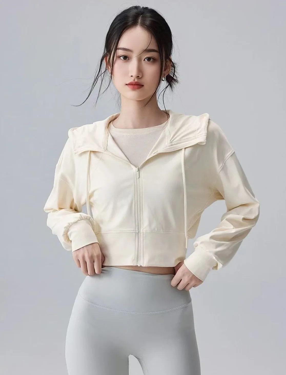 Hooded casual jacket women's outdoor loose sports jacket