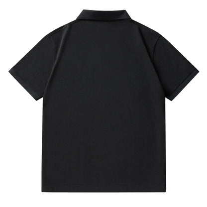 Men Plus Size Polo Shirt Oversized 6XL 7XL Summer Short Sleeve T Shirts Black Loose Male Shirt