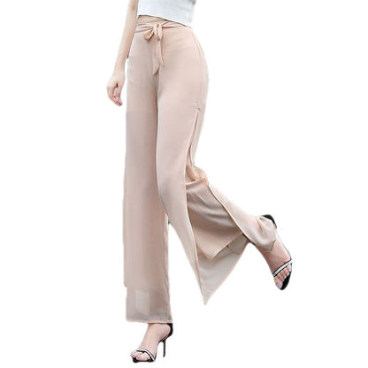 Summer High-Waist Chiffon Wide-Leg Pants for Women