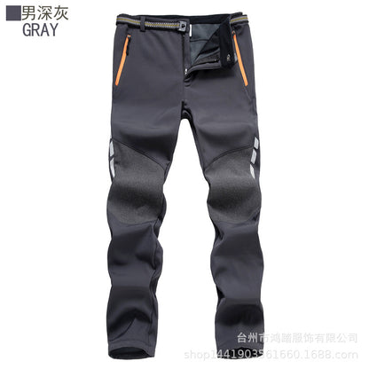 Men's Thermal Waterproof Softshell Pants for Outdoor Sports