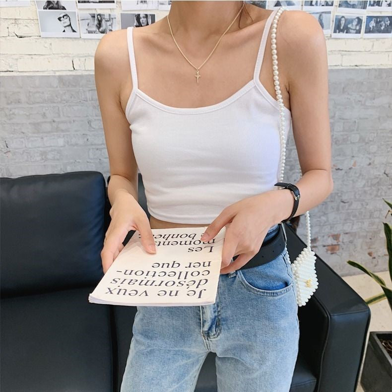 Black Crop Tank Top for Women - Sexy Summer Style