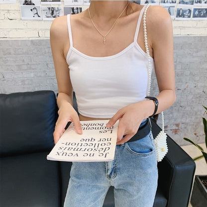 Black Crop Tank Top for Women - Sexy Summer Style