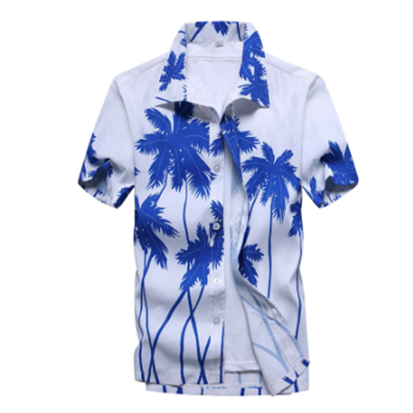 Short Sleeve Hawaiian Beach Shirt for Summer Vacations