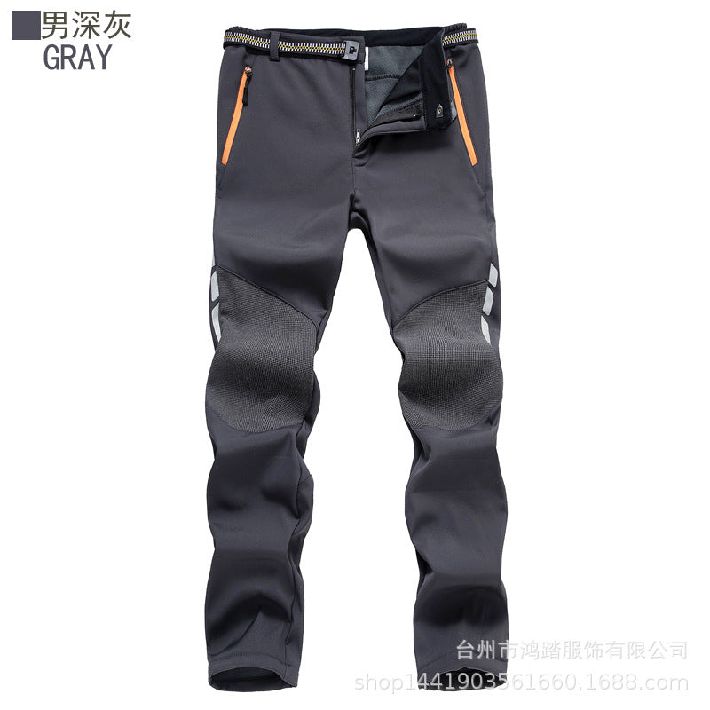 Men's Thermal Waterproof Softshell Pants for Outdoor Sports