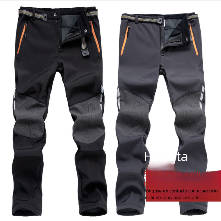Men's Thermal Waterproof Softshell Pants for Outdoor Sports