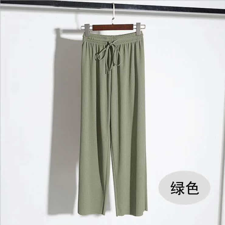 Summer High-Waist Wide-Leg Knit Pants for Women